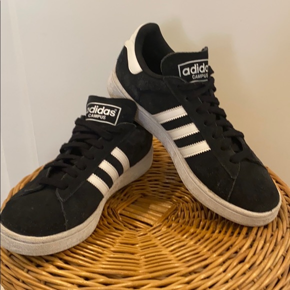 adidas campus black suede